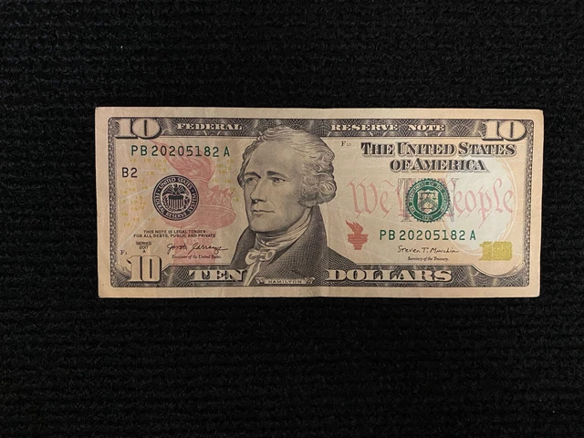 fancy serial number Special birthday note $10 Dollar Bill Year  2020