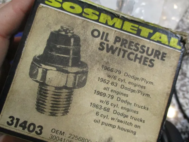 NEW!!! Universal Oil Pressure Switches 31403
