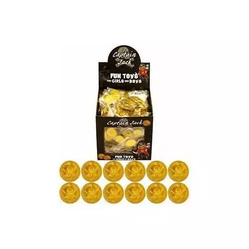 Children Kids Boys Pirate Plastic Gold Treasure Coins Party Loot Bag Fillers!