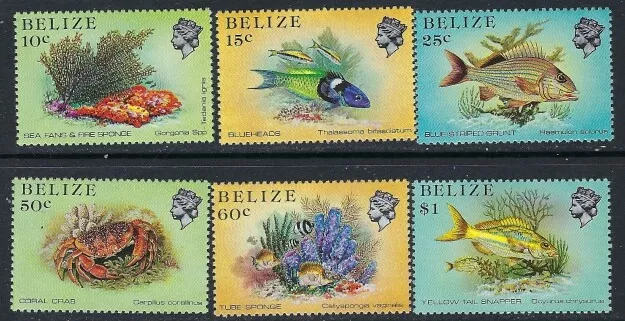 Belize 705a-11a MNH 1988 Marine Life; perf 13.5 (ak3152)