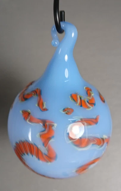 Hand Blown Glass Ornament Ball . Self Representing Artist (SRA)