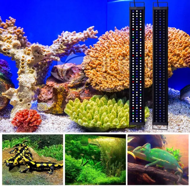 24' 36' 48' Dimmable Full Spectrum LED Aquarium Light Reef Coral Marine US