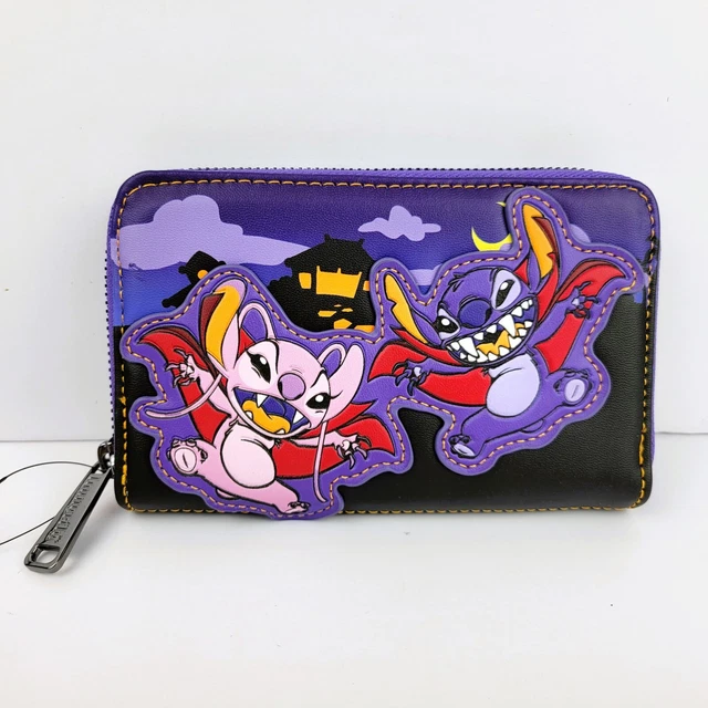 LOUNGEFLY DISNEY LILO & Stitch Vampire Angel Stitch and Scrump Zip