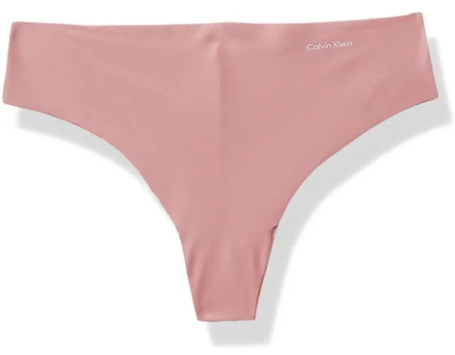 NWT Calvin Klein Women's Invisibles Thong Panty Pink L