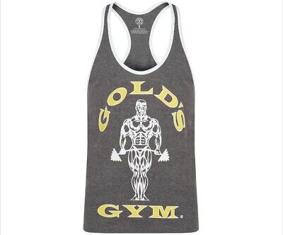 Gold's Gym Fitness Canotta Allenamento Muscolare Premium Joe Stringer Vest Vest Uomo 