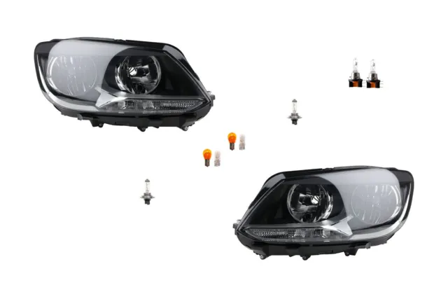 Set Faros Apto para VW Touran 1T Con Bombilla Izquierda Derecha & H15