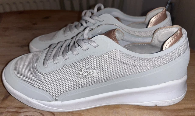 LACOSTE LT SPIRIT Elite Trainers Grey Gold Women s UK 5.5 EU 39 EUR 42 09 PicClick IT
