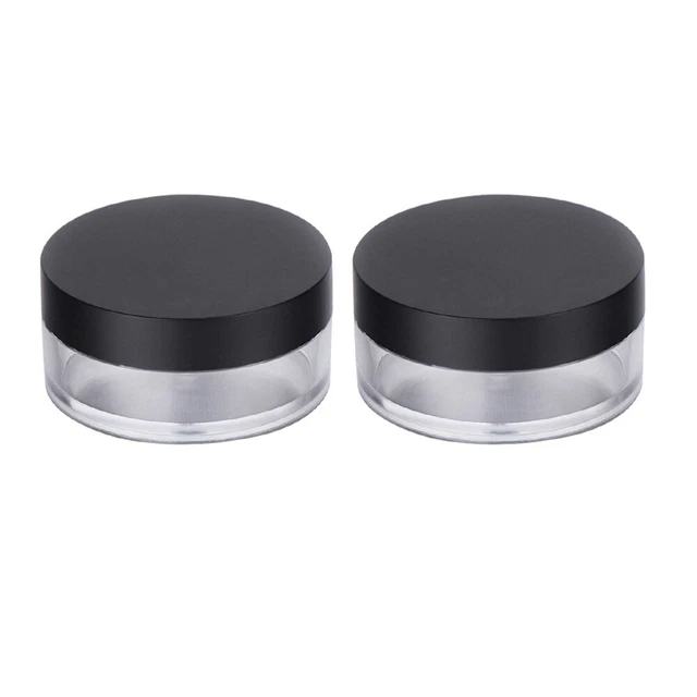 2 piezas contenedor de plástico anti fugas para maquillaje facial suelto vacío