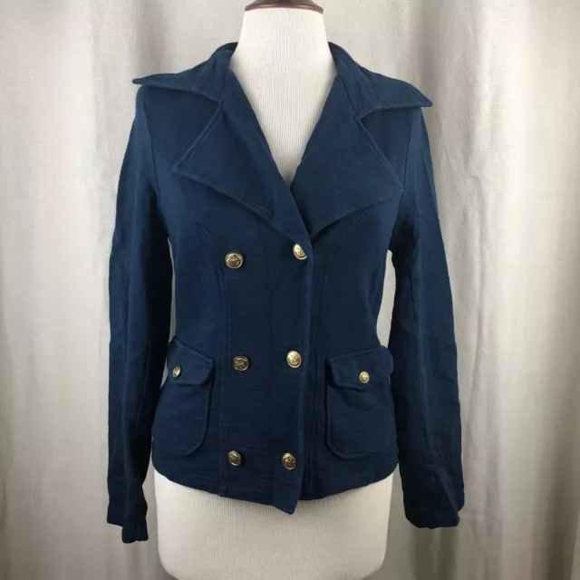 Kimchi Blue Navy Blue Double Breasted Nautical Jacket Womens Medium