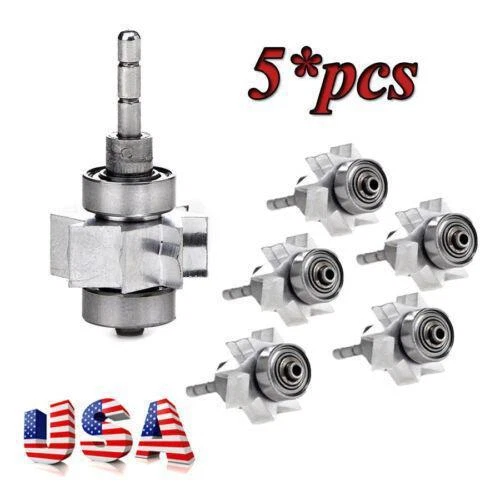 Denshine 5 X Dental Cartridge Turbine Rotor Push Button for Big Speed Handpiece