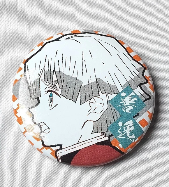Badge Manga Demon Slayer – Pin's Hashibira Inosuke, Rengoku, Zenitsu, Tanjirou, Nezuko – Alliage 50x54mm