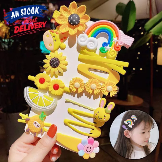 14pcs Girls Hair Clips Hairpin Kids Cute Pin Children Pretty Child Girl Hairclip