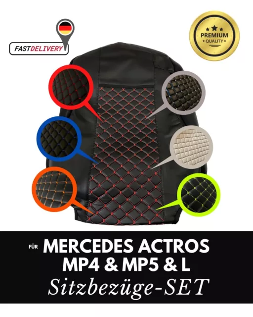 LKW Sitzbezüge passend für Mercedes Actros MP4 MP5 L SET 1+1 Fahrer & Beifahrer
