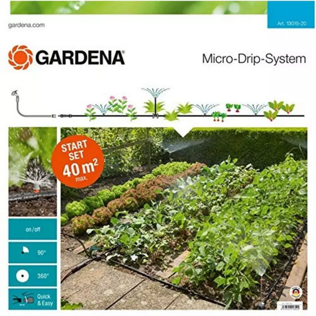 Gardena 13015-20 Micro-Drip-System Start Set Pflanzflächen für 40 m²