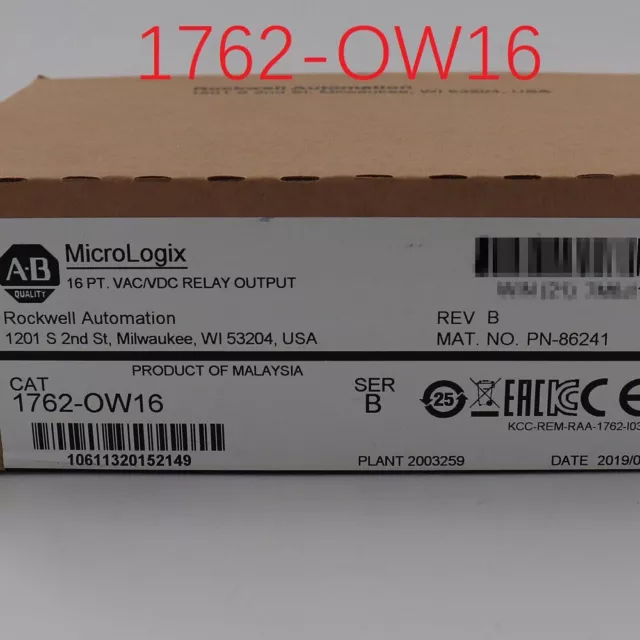 New Sealed Allen-Bradley AB 1762-OW16 MicroLogix 16 Point Relay Output Module