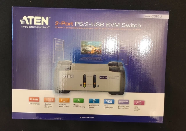 Aten CS-1754 Master View max 4 Port PS/2 & USB Commutateur KVM