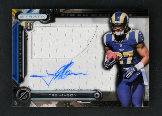 2014 Topps Strata #CCAR-TM Tre Mason Clear Cut AUTO Relics RC St. Louis Rams