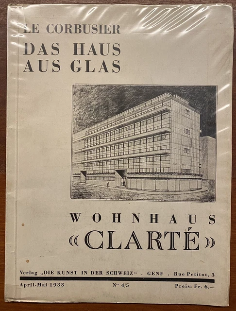 LE CORBUSIER DAS Haus Aus Glas -N4/5 1933 EUR 800,00 - PicClick FR