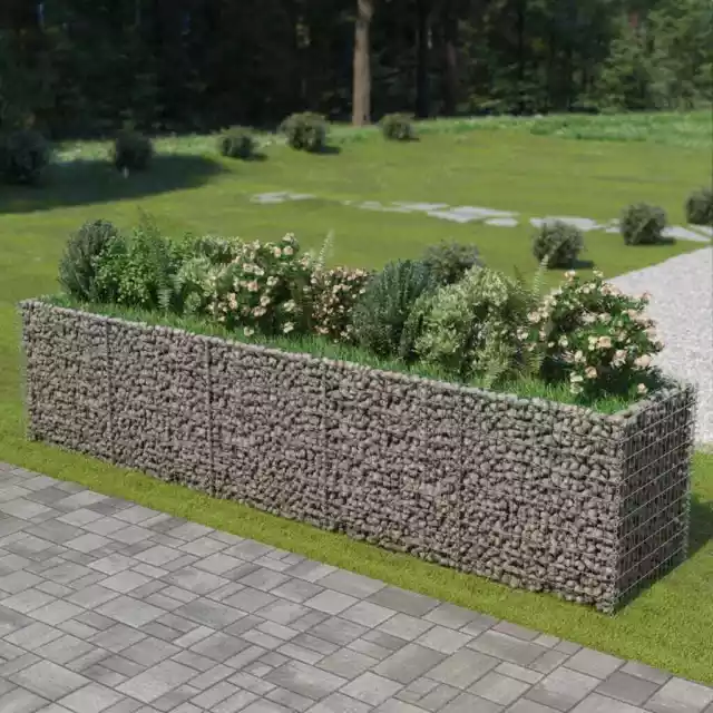 Gabion Raised Bed Galvanised Steel 450x90x100 cm