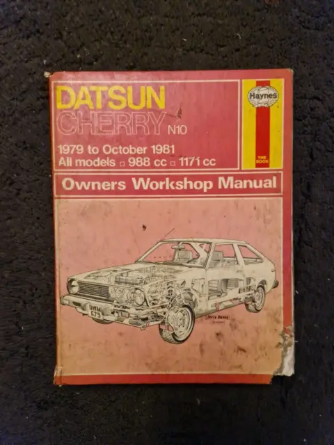 Datsun Cherry N10 ALL MODELS 1979-1981 Haynes Owners Workshop Manual Repair Book