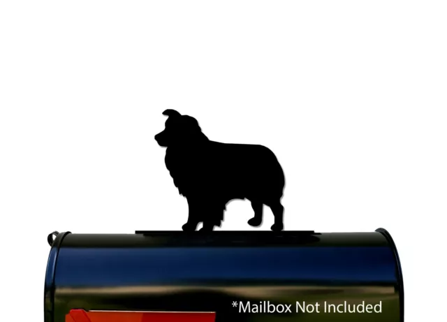 Australian Shepherd Dog Metal Mailbox Topper / Sign - Hardware Included