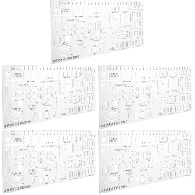 Electrical Design Ruler 5 PIECES ARCHITECTURAL Drawing Ruler Electric Circuit Stencil £27.39 ...