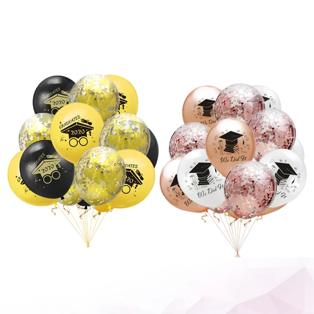 20 pz palloncini oro rosa abito nero graduazione toni della terra