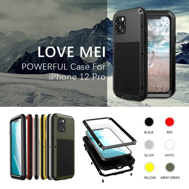 LOVE MEI Metall Gorilla Schutzhülle Handy Hülle Für iPhone 12 13 Pro Max Mini XR