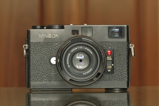 Minolta CLE near Mint with 40mm M-Rokkor 1:2 and Grip