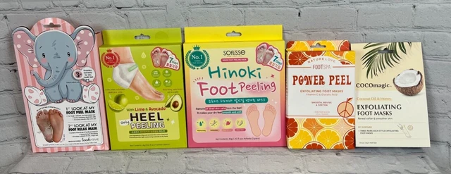 MÁSCARAS EXFOLIANTES PARA PIES 5 cajas