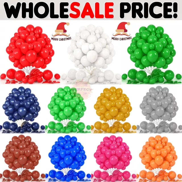 100 X Latex PLAIN BALOON BALLONS helium BALLOONS Quality Party Birthday Wedding