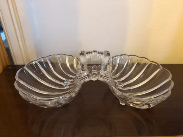 Double Glass Scallop Oyster Shell Shaped Dish - Bon Bon