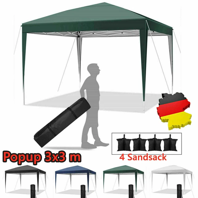 Pavillon Garten Party Camping Fest EventZelt Bier Seitenteile 3x3 m Wasserdicht