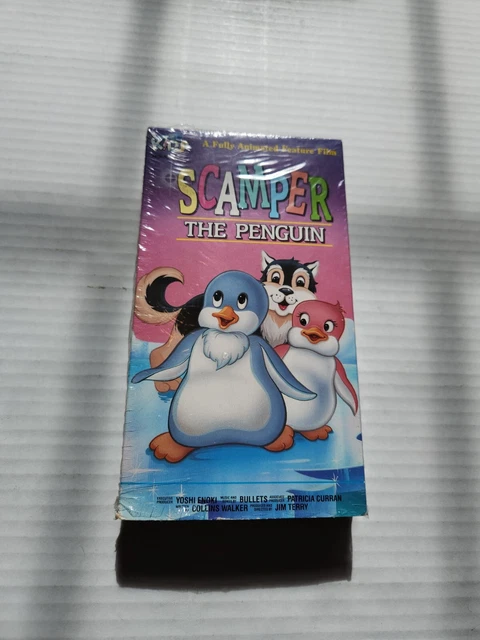 SCAMPER THE PENGUIN Feature Film VHS Animated Kids Movie Tested 1989 ...