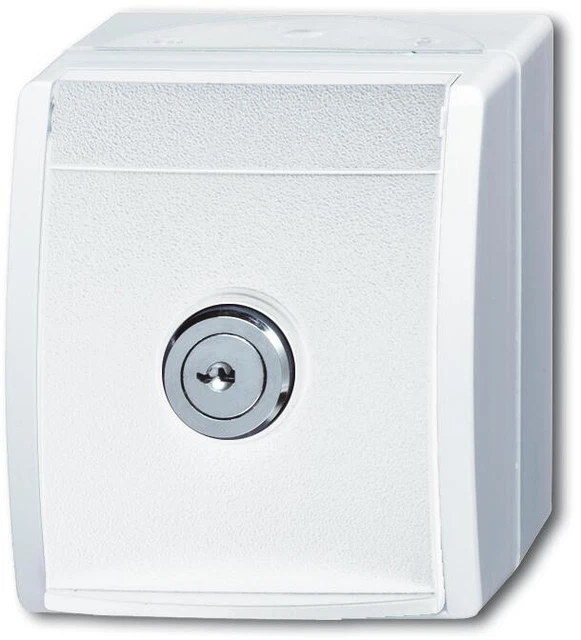 Combinatie stopcontact/wisselschakelaar IP54 model Pacific wit