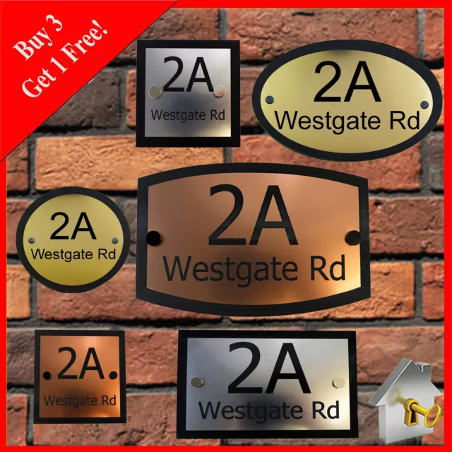 Modern House Plaques Sign Plaque Door Number Street Name Various Styles Sizes