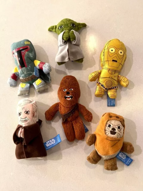 Star Wars Pancake Plush Mini Soft Toys Woolworths Australia Exclusive 2009 RARE