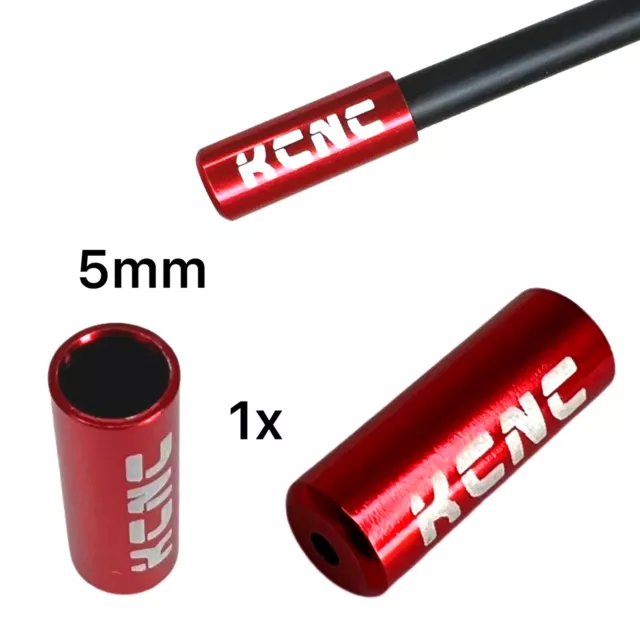 KCNC Bicicleta de Carreras MTB Funda de Freno Tapa Extremo para Cable 5mm Rojo