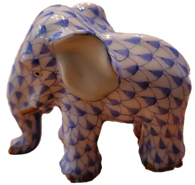 Herend Hungary Hand Painted Porcelain Baby Elephant