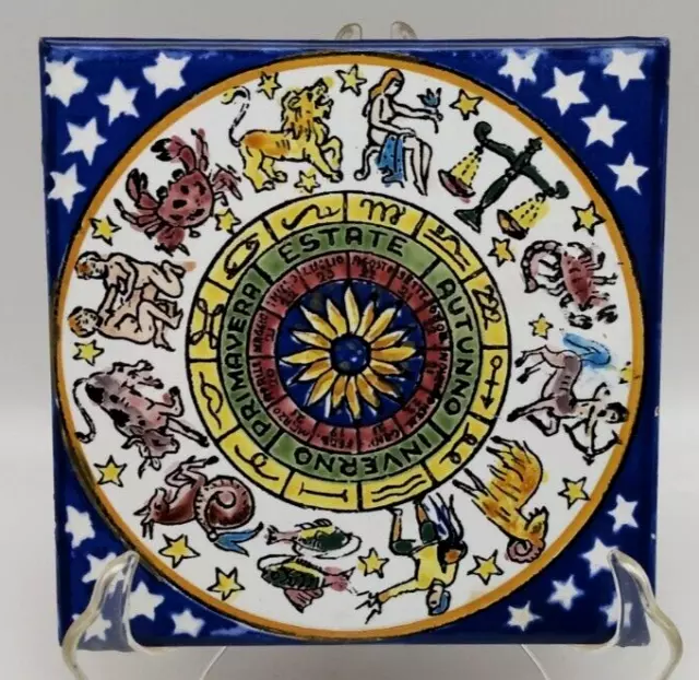 Ceramica Marazzi Tile 6" x 6" Seasons & Astrological Signs - Made in Italy