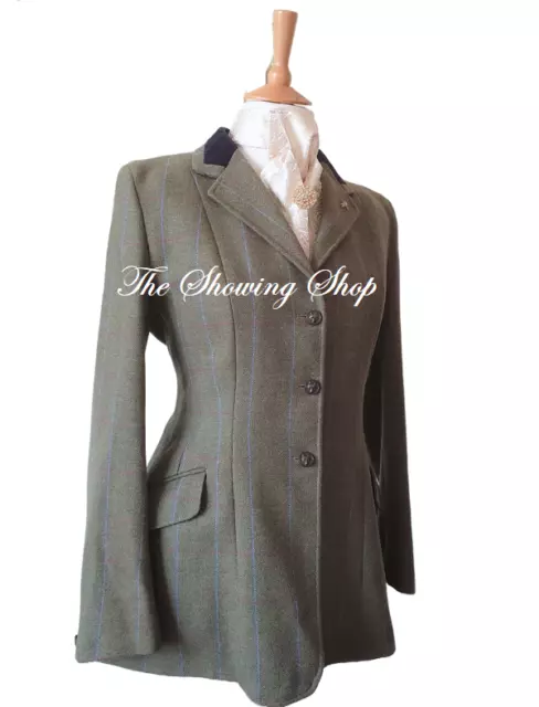 Caldene Ladies Hickstead Green Tweed Showing Jacket Size 8