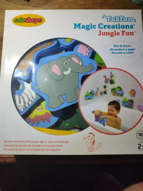 Magic Creations Edushape Jungle Fun Wet Stick Kids Bath Tub Teach Fun Learn
