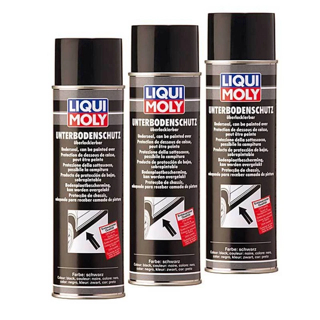 LIQUI MOLY Steinschlag Unterbodenschutz Spray Kautschuk schwarz 500ml 3x