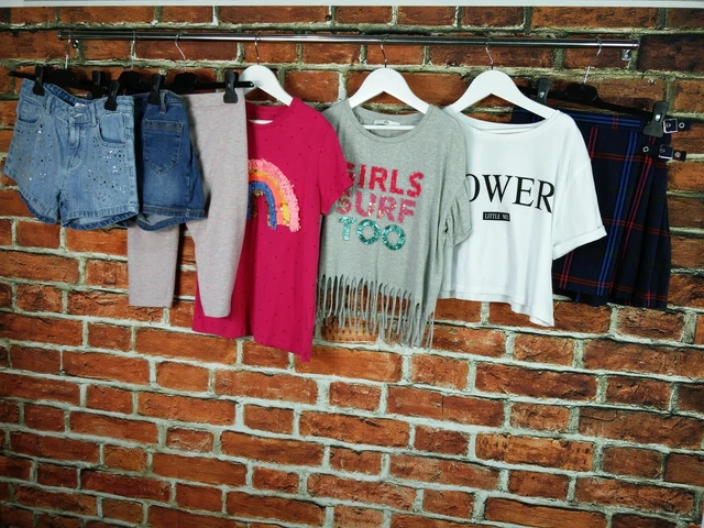 Girl Bundle Age 10-11 M&S Next Check Stud Rainbow Sequin Shorts Skirt Tops 146Cm