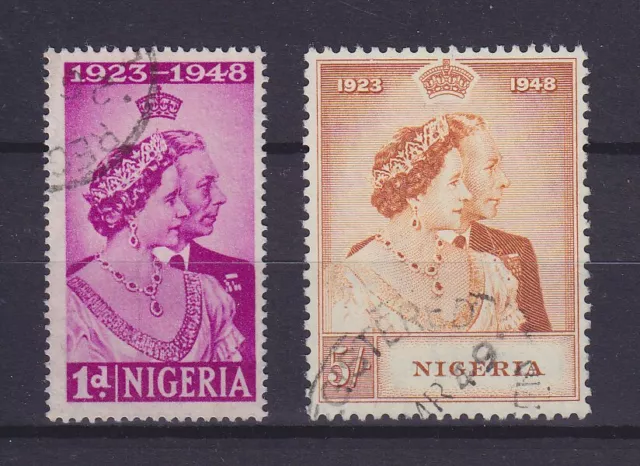 Nigeria 1948, Silver Wedding, Sg 62-63, Used