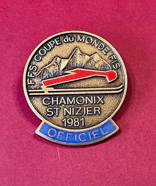 Ancien Insigne Ecole De Ski Pralognan - Vintage 1940/50 - Attache Cassée