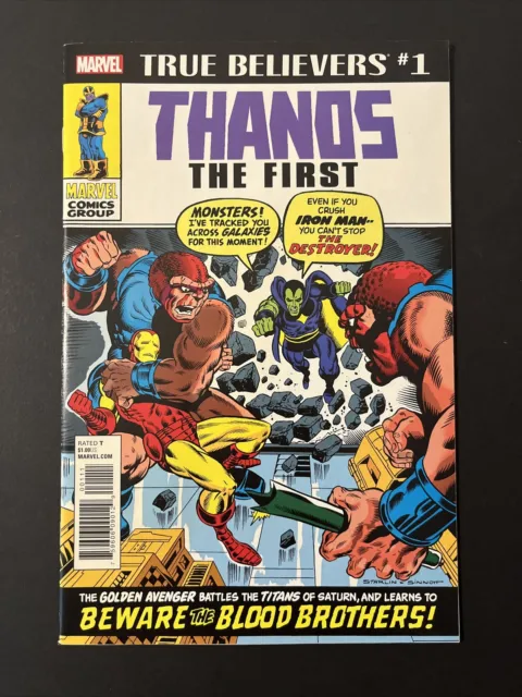 True Believers #1 Thanos The First VFNM Reprint Iron Man 55 Marvel Comics
