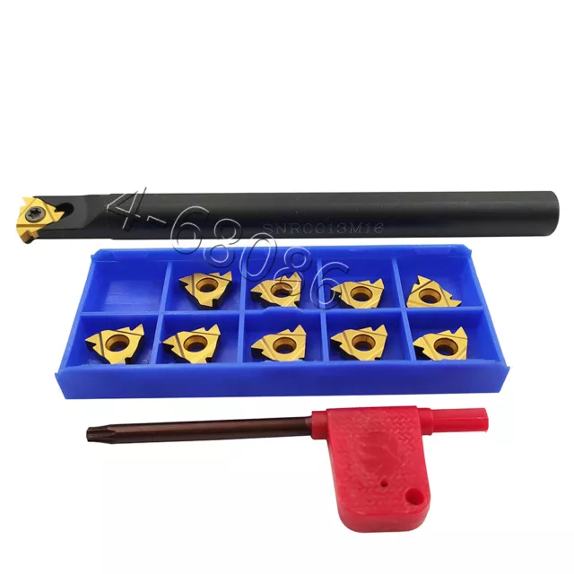 SNR0013M16 Lathe Internal Threading Boring Bar Turning Tool Holder+10p 16IR AG60