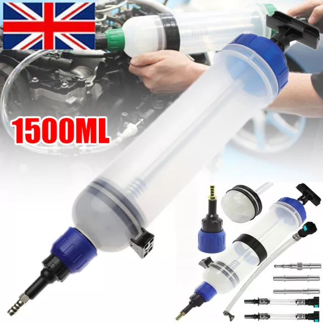 1500ml Oil Suction Syringe 1.5L Manual Oil Transfer Fluid Extractor Filling Pump