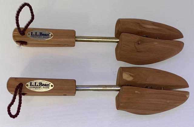 LL BEAN Cedar Wood Wooden Tree Shoe Keeper Pair Insert Stretcher Size Large LL BEAN Cedar Wood Wooden Tree Shoe Keeper Pair Insert Stretcher Size Large